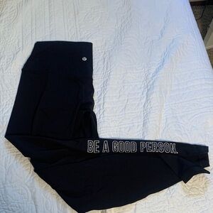BE A GOOD PERSON Lululemon leggings